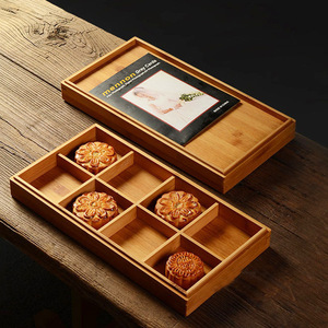 Caja de madera para pasteles de luna, caja rectangular hecha a mano para regalo, caja de almacenamiento para el Festival del Medio Otoño, té de frutas secas - Product Image 1