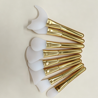 Outils de soin de la peau en silicone : applicateur de masque de boue pour le nettoyage du visage, spatule à masque, cuillère à mélanger les masques de boue, brosse en silicone souple