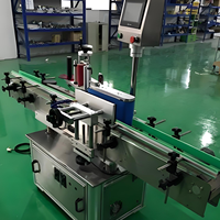 Machine d'étiquetage entièrement automatique à alimentation par rouleaux pour les bouteilles de jus de fruits, d'eau minérale et de gin