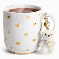 Coffret Cadeau de Noël pour le Bien-être avec Mug, Gants et Breloque Ours – Boîte Cadeau Chaude d'Hiver pour Faveurs de Fêtes
