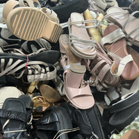 Chaussures d'occasion S14 de marque pour femmes, sandales vintage populaires de haute qualité, style à lanières en cuir, chaussures usagées pour dames