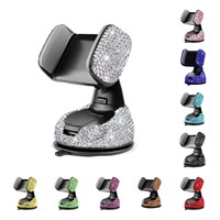 Support de téléphone portable pour tableau de bord, accessoires de voiture brillants, support de smartphone pour pare-brise