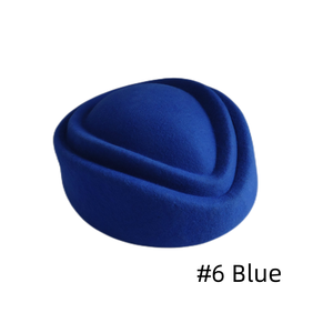 High Quality Wool Pillbox Hat Teardrop <strong>Fascinator</strong> Sweet Design for Four Seasons Stewardess Parties Casual Business Outdoor - Product Image 6
