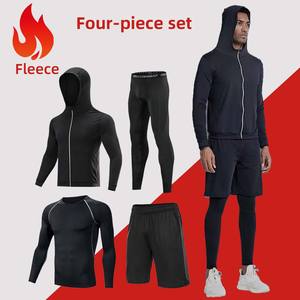 WOJIEER Gym Sport Running Set Heren Ademend Sneldrogend Fitnesskleding Nachtloopoutfit Set Strakke trainingskleding voor heren - Product Image 6