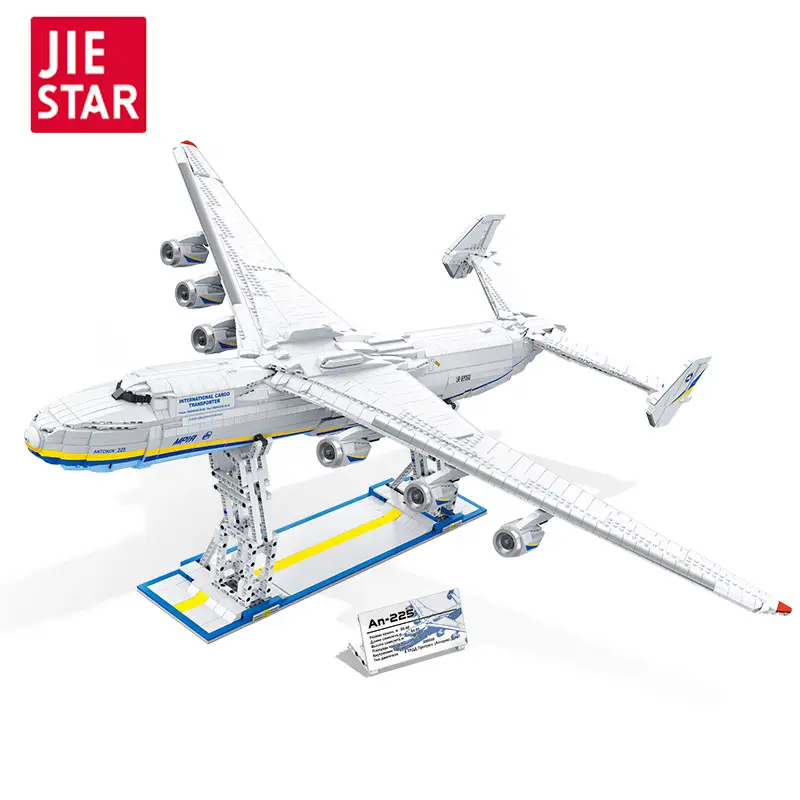 JIESTAR Latest Toys Big Set Adult Challenging 5350 Pcs 1:84 An-225 Large Transport Aircraft Airplane Model Building Block Set