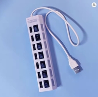 Hub USB 2.0 multiport 7 ports avec adaptateur secteur pour ordinateur – Nouveauté !