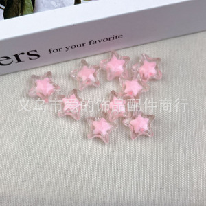 Perles étoiles à cinq branches en acrylique mystérieuses d'Aomiao, 16 mm et 12 mm, pour bracelets, attaches pour cheveux, fournitures de bricolage - Product Image 4
