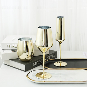 Ensemble de flûtes à champagne en verre cristal FIM, dorées, pour mariage, avec un <span class=keywords><strong>lot</strong></span> rustique - Product Image 3