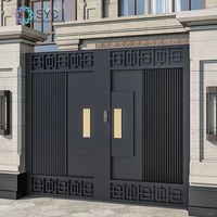 Clôture en panneaux métalliques découpés au laser en aluminium, conception de mur de clôture, portail, portes extérieures en fer avec service de modélisation 3D