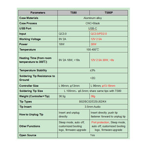 Nouveau mini fer à souder électrique intelligent portable à température réglable avec écran LED <span class=keywords><strong>TS80P</strong></span>, plus de kit avec embouts de fer B02 pour TS80 - Product Image 5