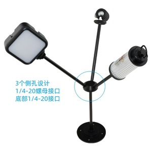 Accessoire d'éclairage de camping en plein air, écrou hexagonal à 3 trous de 38 mm, support de montage pour lampe torche, éclairage d'ambiance de table - Product Image 3