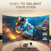 Proyector Inteligente Aurzen Eazze D1 Nativo 1080P Netflix con Enfoque Automático, Keystone, Dolby, Mini Proyector Portátil para IOS, Android, USB, TV