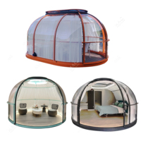Maison de dôme en polycarbonate en verre extérieur Full Hous Glamping pour l'hiver La Chine conçoit une salle de dôme à bulles