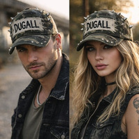 Cappellini da Baseball Oxford Vintage Camouflage a Pois con Rivetti Affusolati Stile Street Personalizzabili Ricamati Accattivanti - Ingrosso Fabbrica
