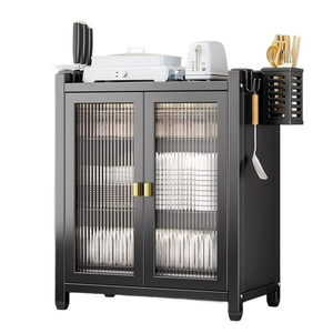 Versatile Multi Layer Kitchen Cupboard <strong>Storage</strong> Cabinet Dinnerware <strong>Tabletop</strong> Rack Draining Feature Top <strong>Storage</strong> Use for Tableware - Product Image 1