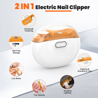 2026 mise à niveau 3 en 1 lumière LED USB Rechargeable 2 vitesses sûr électrique coupe-ongles lime polisseuse pour bébé adultes aînés Clip