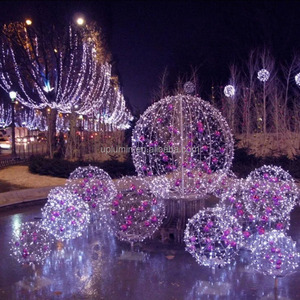 Uplumin 3D <span class=keywords><strong>LED</strong></span> PVC vườn toàn cầu bóng IP65 ngoài trời giáng sinh đồ trang trí Halloween chiếu sáng trang trí lớn hình cầu quả bóng ánh sáng - Product Image 2