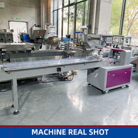 Machine d'emballage automatique de pain en tranches, sachet horizontal, sac oreiller, machine d'emballage de cupcakes, muffins, beignets, croissants, pain