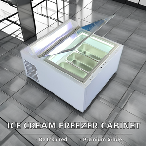 Self-Service portatile Open-Door piccolo Desktop taglio spesso Yogurt Display gelato refrigeratore congelatore - Product Image 2