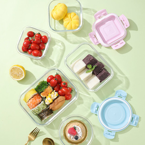 Wholesale Sealed Fresh Large Food Storage <strong>Container</strong> ODM Custom <strong>Clear</strong> Glass Storage Box Kitchen Food Storage Jar With Lid - Product Image 4