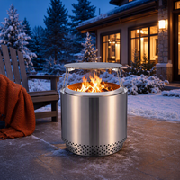 Poêle à charbon de bois naturel sans fumée, brasero extérieur, gril de patio, chauffage de terrasse