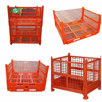 Boîte de palette pliable en métal soudé avec grille métallique pliable