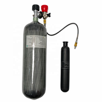 Bouteille d'air en fibre de carbone 0,7L 4500psi 300bar, mini-cylindre composite haute pression pour fusil à air comprimé PCP, paintball, chasse, certifié CE