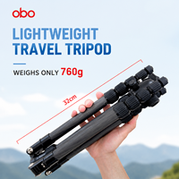 Trépied tactique portable OBO en fibre de carbone haute résistance, kit monopode avec anneau lumineux, support de caméra robuste pour studio et extérieur