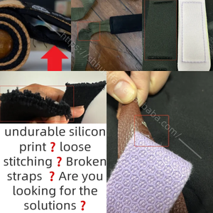 22 inch lange, 1,5 inch brede katoenen neopreen webbing banden voor halterstangen, dumbbells en pull-up barren - Product Image 5