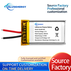 Batería de Polímero de Iones de Litio Blusenergy 3.7V 200mAh Blus601040 para Electrónica de Consumo - Product Image 4