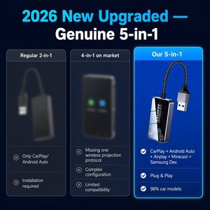 Adaptador Inalámbrico CarPlay Samsung Dex 5 en 1, Android Auto, Duplicación de Pantalla, Dongle USB, Plug & Play, 1 Año de Garantía, Universal - Product Image 2