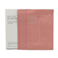 Masque Facial au Biocollagène OEM Personnalisé, 4 Pièces par Boîte, Hydratant Profond, Minimiseur de Pores, Raffermissant, pour Soin du Visage