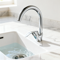 Robinet de cuisine au design classique moderne, eau chaude et froide, alliage de zinc, noyau en céramique, adapté aux cuisines d'hôtels et d'appartements
