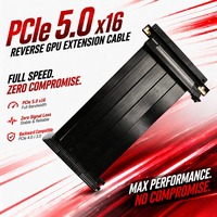 Câble Riser PCIe 5.0 X16 Ultra Fin 12V 36W pour Montage GPU Inversé, Rallonge Robuste à Ruban avec Verrouillage pour Serveur et Centre de Données
