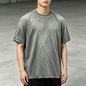 Camiseta Personalizada de Cuello Redondo, 210 g/m², 100% Algodón Jersey, Lisa, Casual, Prelavada, Oversize, Ecológica, Unisex <span class=keywords><strong>para</strong></span> <span class=keywords><strong>Hombre</strong></span> - Product Image 3