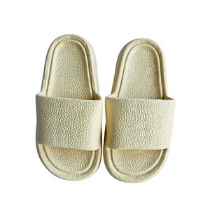 Sandalias de Mujer Ligeras con Suela de EVA de 15MM para Interiores, Color Beige Sólido, Punta Abierta, Todas las Temporadas, Parte Superior de PU - Product Image 1