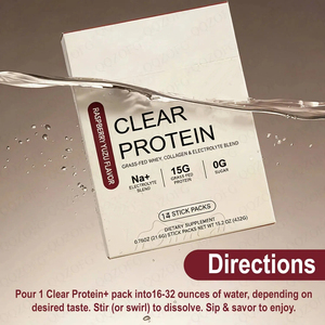 Bebida de Proteína Transparente con Sabor a Frambuesa, 14 Sobres, Marca Privada OEM, Mezcla de Colágeno y Electrolitos para Apoyo a la Vitalidad - Product Image 3