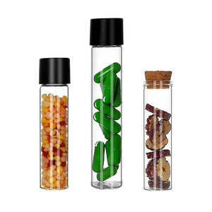 Tubes en verre borosilicate transparent personnalisables pour le stockage de cônes de petite, moyenne ou grande taille avec bouchons à sécurité enfant - Product Image 2