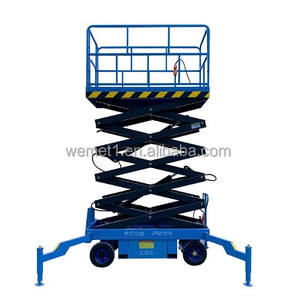 Гидравлическая электрическая мобильная ножничная подъемная платформа с сертификатами CE/TUV, 220В/380В, из высокопрочной стали для высотных работ - Product Image 3
