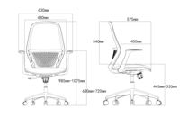 Chaise de bureau confortable en maille noire, chaise de direction moderne pour le travail, la formation, la réception, les chaises d'accueil