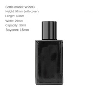 Flacon de parfum de luxe 50 ml en verre carré plat, élégant, vide, en cristal, avec pulvérisateur de voyage rechargeable, sérigraphie, diffuseur à bâtonnets