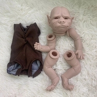 Kit de poupée Reborn non peinte Robbie Werewolf noir de 19 pouces, réaliste, toucher doux, unisexe, pour performance de danse de salon, usage adulte