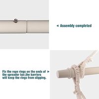 Chaise de tissage en corde de coton pliable en métal barre d'écartement intérieur extérieur jardin cour Super grande chaise hamac suspendue