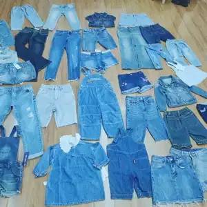 Calças clássicas para meninas, calças jeans elásticas para bebês, calças para meninos e meninas, calças para meninas grandes