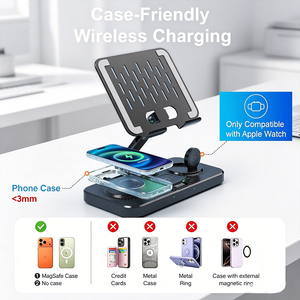 Estación de Carga Inalámbrica Plegable y Giratoria 6 en 1 para iPhone, <span class=keywords><strong>Apple</strong></span> <span class=keywords><strong>Watch</strong></span> y iPad - Product Image 2