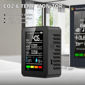 Bán buôn Wifi tuya <span class=keywords><strong>Detector</strong></span> 15-in-1 nhiệt độ độ ẩm AQI PM2.5 PM10 PM1 pm0.3 chất lượng không khí màn hình cho nhà văn phòng sử dụng - Product Image 2