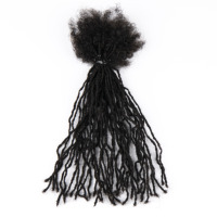 Extensions de Locs 100% Cheveux Humains Naturels Noirs Faits à la Main 0,1 cm – Vente en Gros Usine