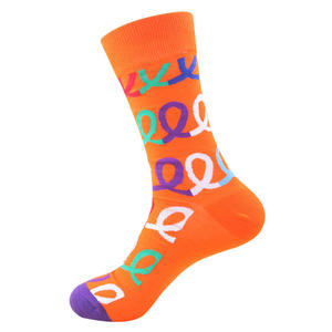 WOWEI kaus kaki pria, kaus kaki pria lucu menyenangkan warna-warni gila Funky Santa Claus rusa besar kartun Combed katun pakaian promosi layar sutra - Product Image 6