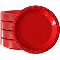 Assiettes jetables en plastique PS pour l'exportation, 7 et 9 pouces, couleur unie, pour fêtes, anniversaires, gâteaux, modèle occidental Ycxxsp-001