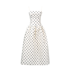 Robe Chanson <span class=keywords><strong>Paris</strong></span> Matin 2026 Nouvelle Collection Été Taille Cintrée Imprimé à Pois Robe Française Élégante - Product Image 1
